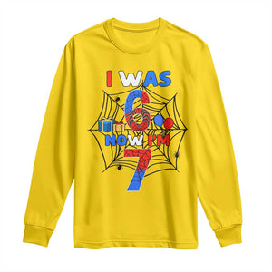 I Was 6 Now I Am 7 Long Sleeve Shirt Spider Themed Birthday Boy TS12 Daisy Print Your Wear