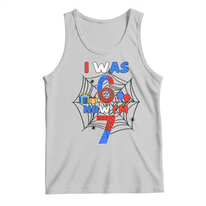 I Was 6 Now I Am 7 Tank Top Spider Themed Birthday Boy TS12 Ash Print Your Wear