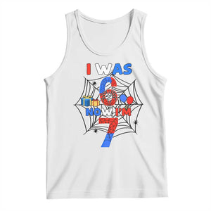 I Was 6 Now I Am 7 Tank Top Spider Themed Birthday Boy TS12 White Print Your Wear