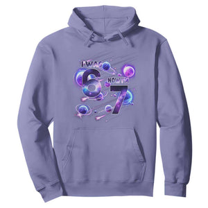 Funny Galaxy Space Birthday Hoodie I Was Six Now I Am Seven TS12 Violet Print Your Wear