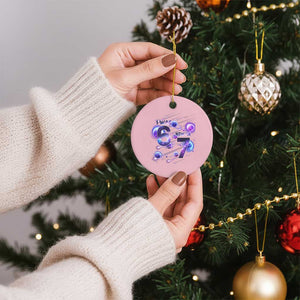 Funny Galaxy Space Birthday Ceramic Ornament I Was Six Now I Am Seven TS12 1pc Light Pink Print Your Wear