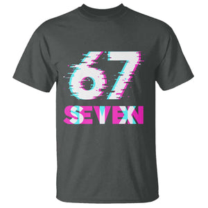 Glitch Optical Illusion Six Seven Meme T Shirt Gen Alpha Slang Gift TS12 Dark Heather Print Your Wear
