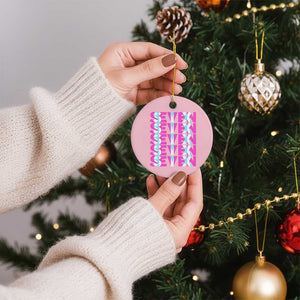 Six Seven Glitch Optical Illusion Meme Ceramic Ornament Funny Gen Z Alpha Gift TS12 1pc Light Pink Print Your Wear