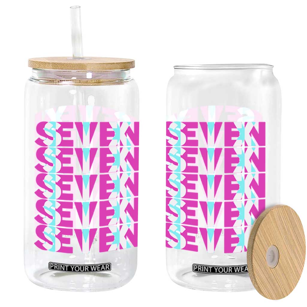 Six Seven Glitch Optical Illusion Meme Glass Can Funny Gen Z Alpha Gift TS12 Print Your Wear