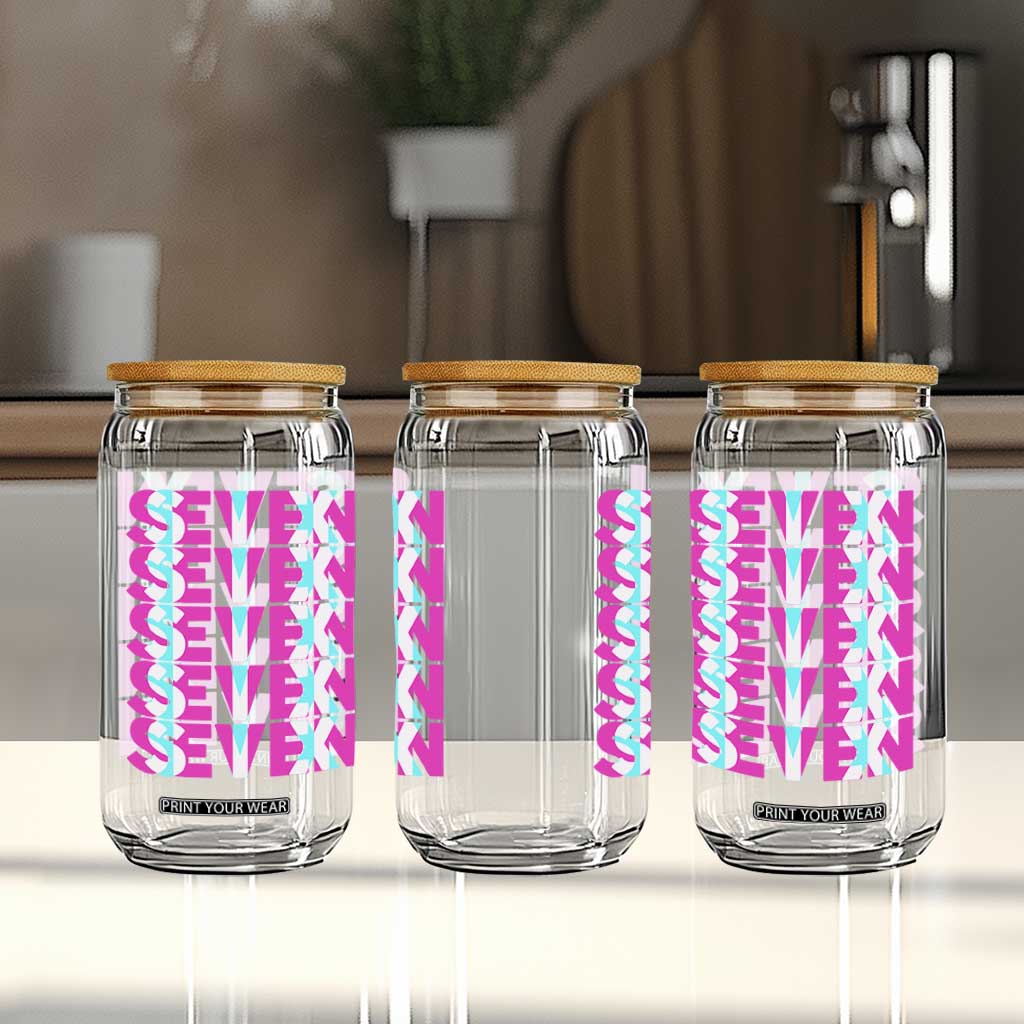 Six Seven Glitch Optical Illusion Meme Glass Can Funny Gen Z Alpha Gift TS12 Print Your Wear