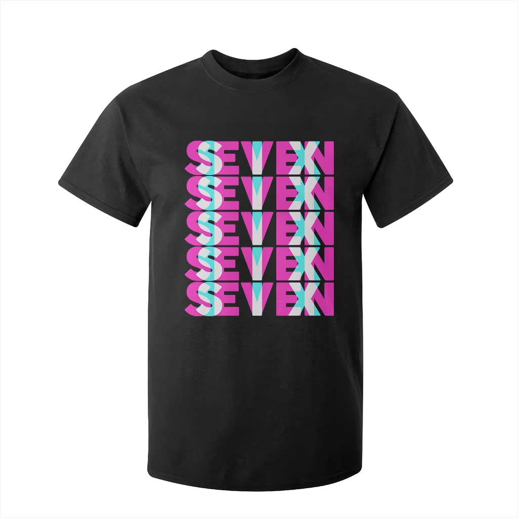 Six Seven Glitch Optical Illusion Meme T Shirt For Kid Funny Gen Z Alpha Gift TS12 Black Print Your Wear