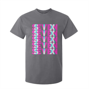 Six Seven Glitch Optical Illusion Meme T Shirt For Kid Funny Gen Z Alpha Gift TS12 Charcoal Print Your Wear
