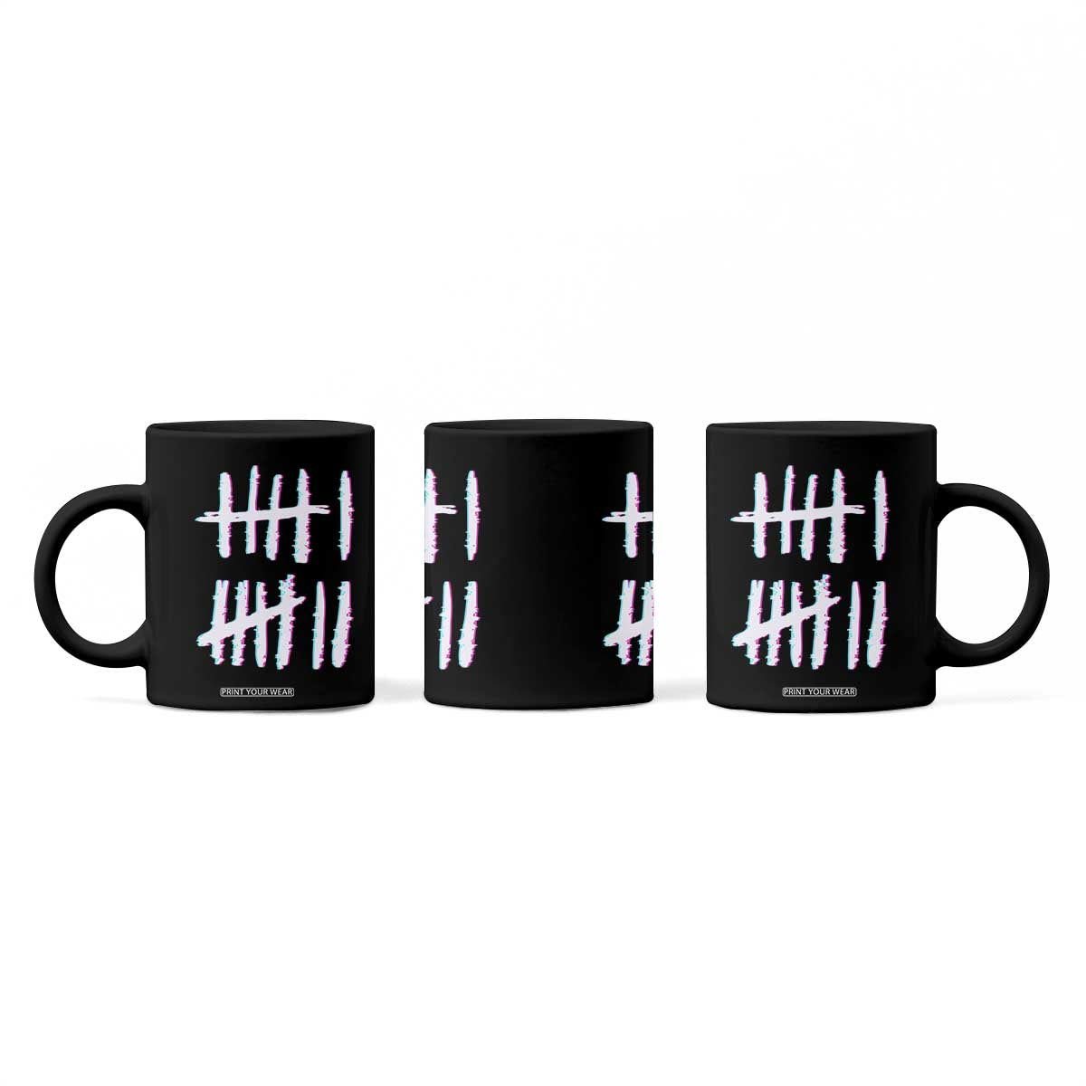 Tally Marks Six Seven Meme Coffee Mug Glitch Optical Illusion TS12 Print Your Wear