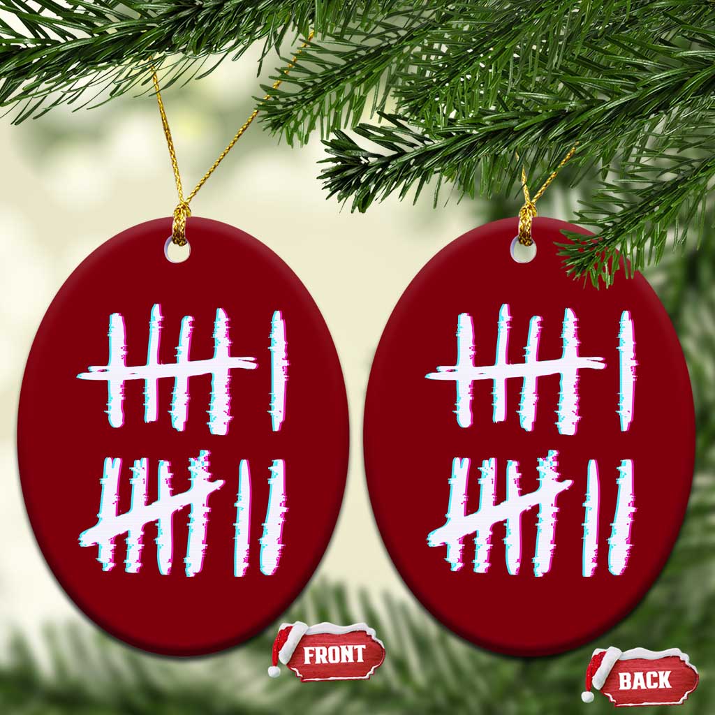 Tally Marks Six Seven Meme Ceramic Ornament Glitch Optical Illusion TS12 Print Your Wear