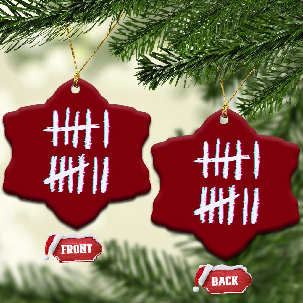 Tally Marks Six Seven Meme Ceramic Ornament Glitch Optical Illusion TS12 Print Your Wear