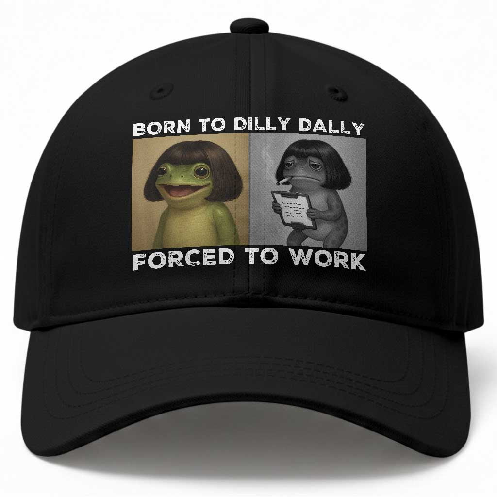 Funny Frog Meme Baseball Cap Dilly Dally Lock In Meme TS12 Print Your Wear