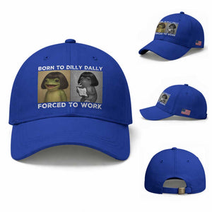 Funny Frog Meme Baseball Cap Dilly Dally Lock In Meme TS12 Baseball Cap Universal Fit Royal Blue Print Your Wear