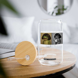 Funny Frog Meme Glass Can Dilly Dally Lock In Meme TS12 Print Your Wear
