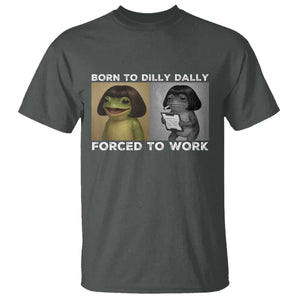 Funny Frog Meme T Shirt Dilly Dally Lock In Meme TS12 Dark Heather Print Your Wear