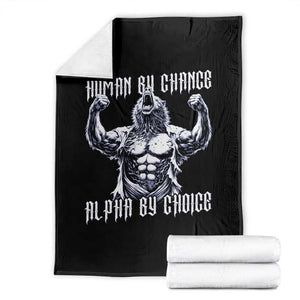 Funny Cringe Werewolf Memes Throw Blanket Human By Chance Alpha By Choice TS12 Black Print Your Wear