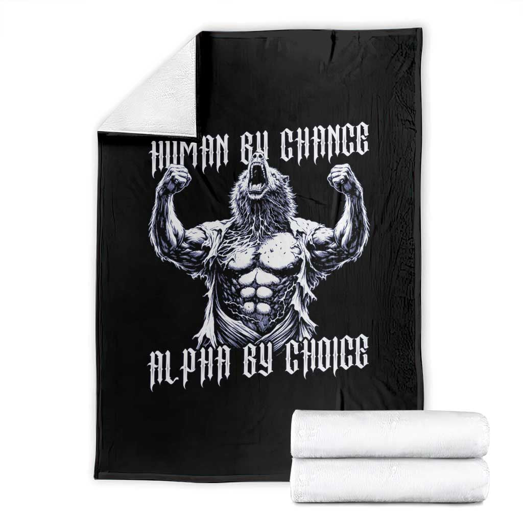 Funny Cringe Werewolf Memes Throw Blanket Human By Chance Alpha By Choice TS12 Black Print Your Wear