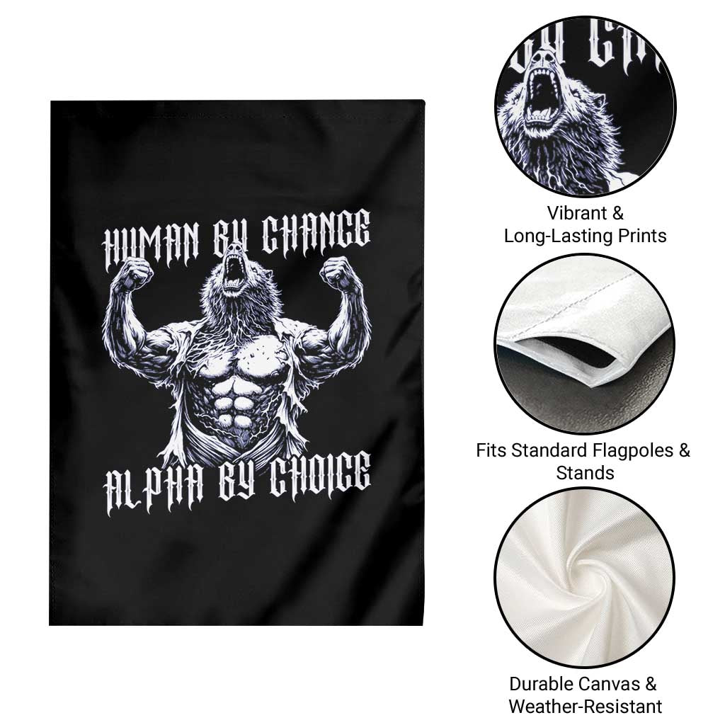 Funny Cringe Werewolf Memes Garden Flag Human By Chance Alpha By Choice TS12 Print Your Wear