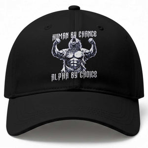 Funny Cringe Werewolf Memes Baseball Cap Human By Chance Alpha By Choice TS12 Print Your Wear