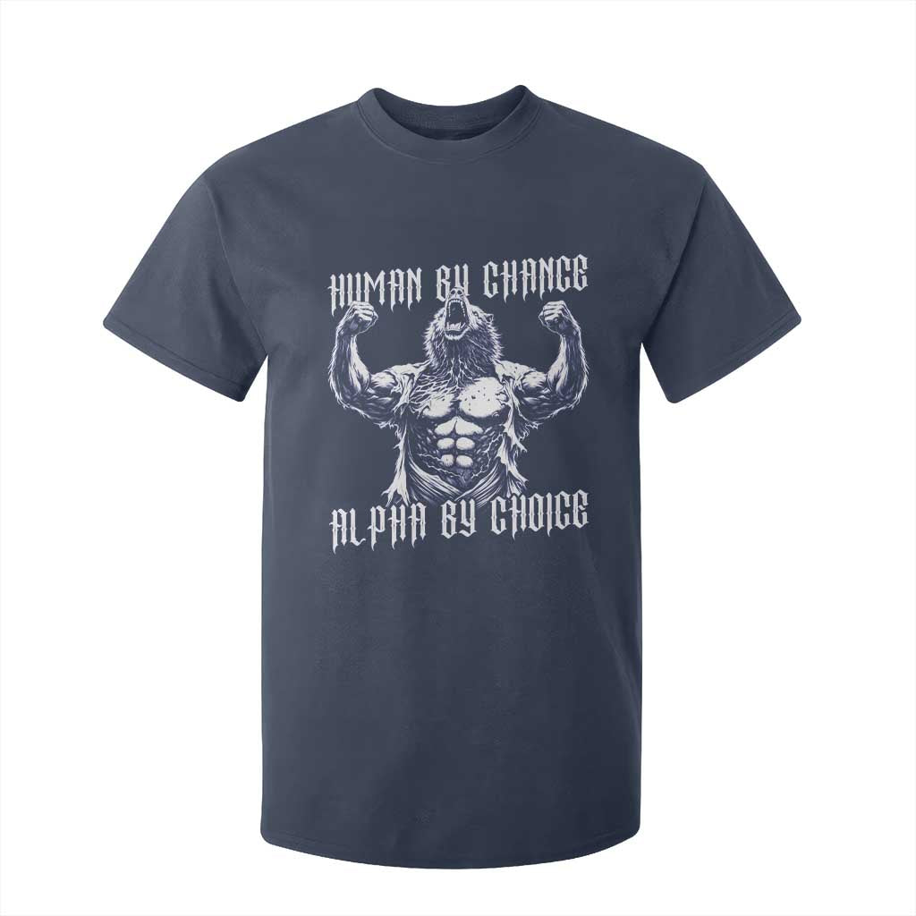 Funny Cringe Werewolf Memes T Shirt For Kid Human By Chance Alpha By Choice TS12 Navy Print Your Wear
