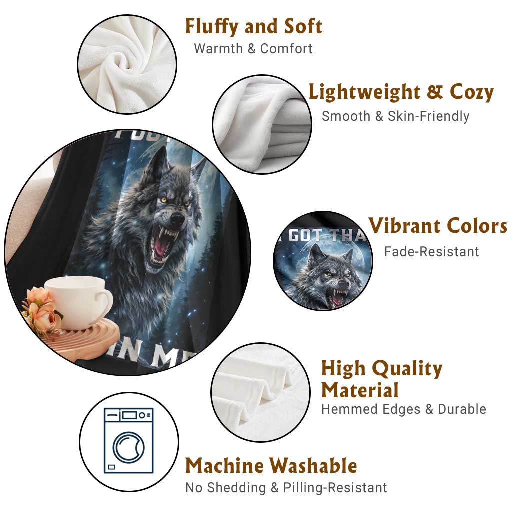 Funny Werewolf Meme Unhinged Throw Blanket I Got That Dog In Me TS12 Print Your Wear