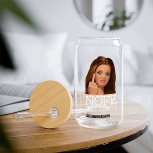 Funny Doll Face Disgusted Glass Can Nope Not Today Meme TS12 Print Your Wear