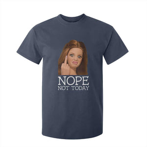 Funny Doll Face Disgusted T Shirt For Kid Nope Not Today Meme TS12 Navy Print Your Wear