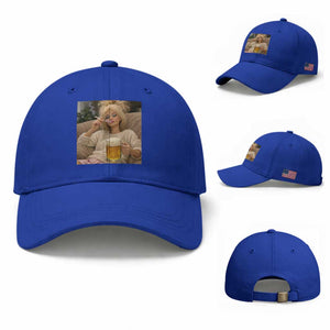 Funny Smoking And Drinking Doll Meme Baseball Cap Weekend Relaxation TS12 Baseball Cap Universal Fit Royal Blue Print Your Wear