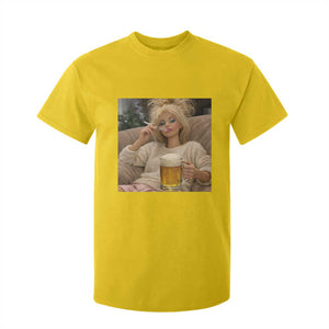 Funny Smoking And Drinking Doll Meme T Shirt For Kid Weekend Relaxation TS12 Daisy Print Your Wear