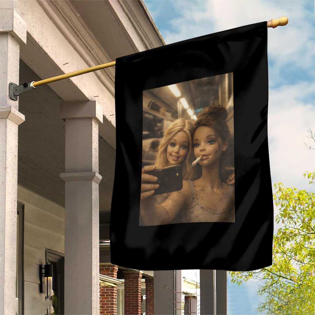 Funny Selfie Doll Meme Garden Flag Aesthetic Doll Face Graphic TS12 Print Your Wear