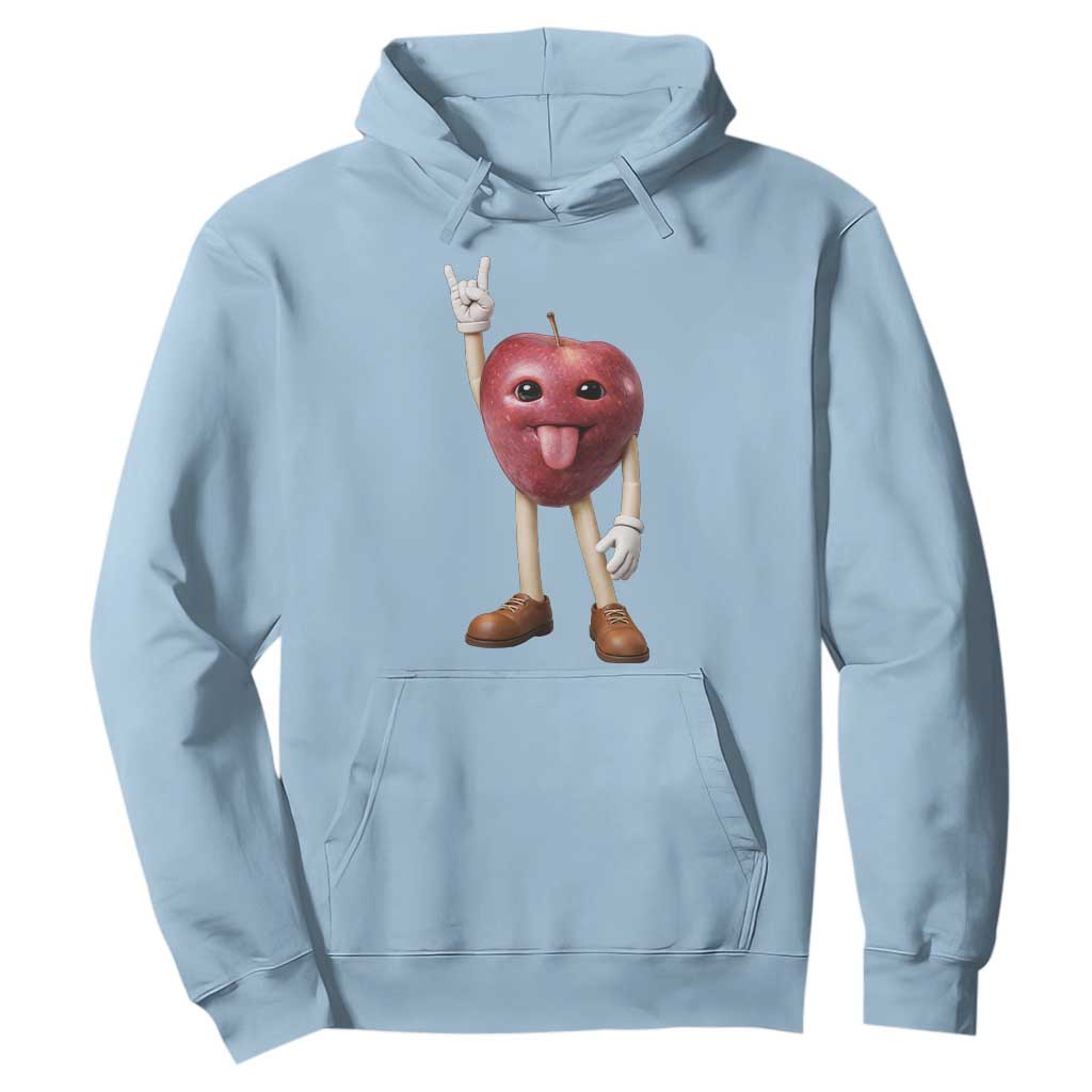 Funny Apple With Face Wapple Meme Hoodie TS12 Light Blue Print Your Wear