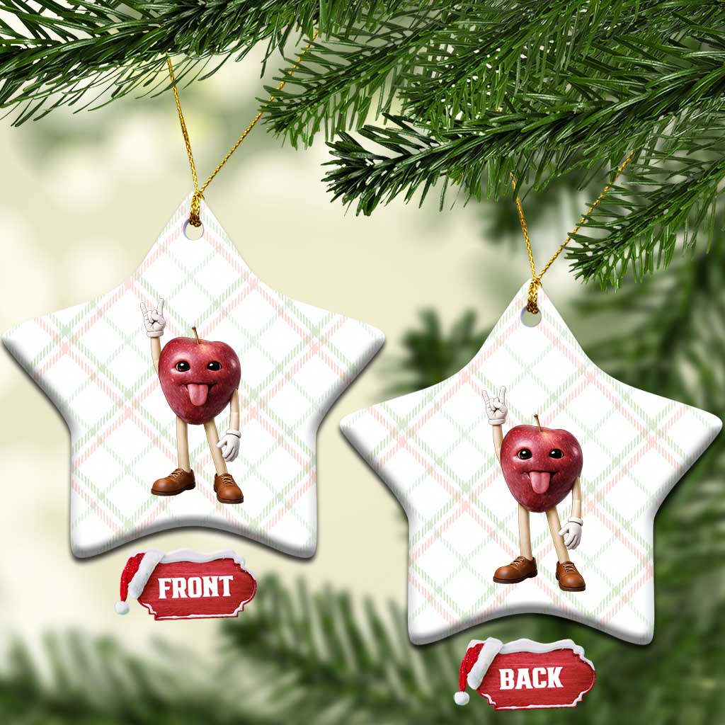 Funny Apple With Face Wapple Meme Ceramic Ornament TS12 Print Your Wear