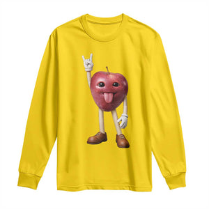 Funny Apple With Face Wapple Meme Long Sleeve Shirt TS12 Daisy Print Your Wear