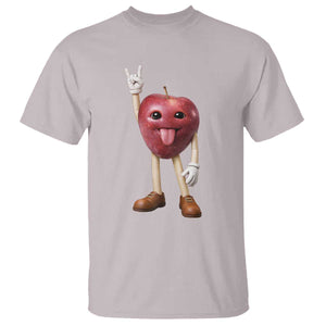 Funny Apple With Face Wapple Meme T Shirt TS12 Ice Gray Print Your Wear