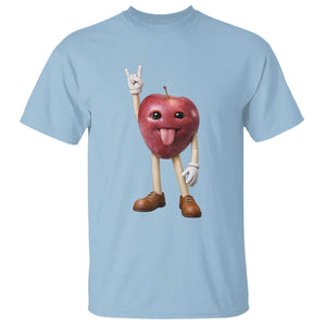 Funny Apple With Face Wapple Meme T Shirt TS12 Light Blue Print Your Wear