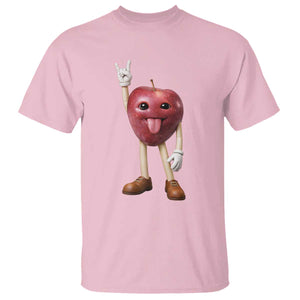 Funny Apple With Face Wapple Meme T Shirt TS12 Light Pink Print Your Wear
