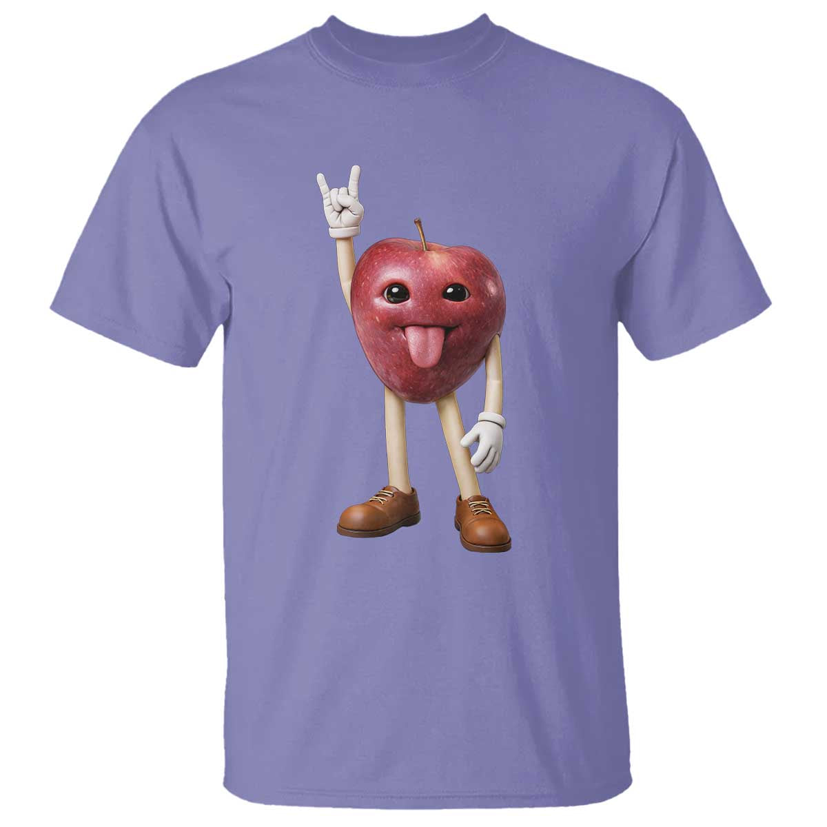 Funny Apple With Face Wapple Meme T Shirt TS12 Violet Print Your Wear