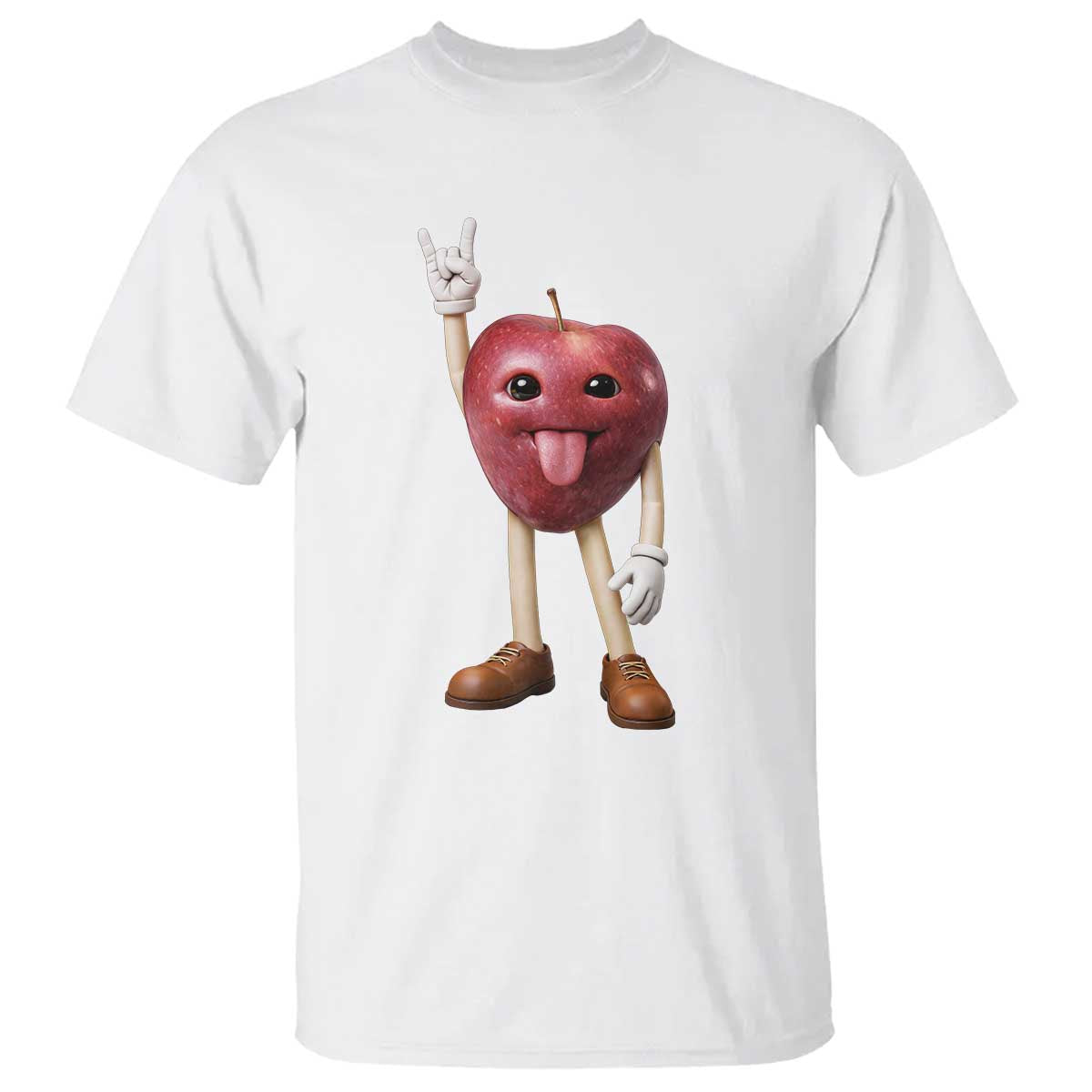 Funny Apple With Face Wapple Meme T Shirt TS12 White Print Your Wear