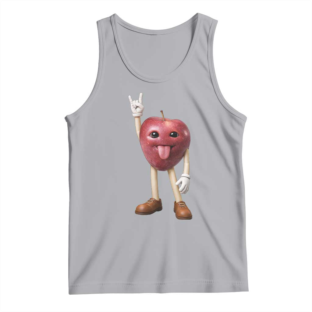Funny Apple With Face Wapple Meme Tank Top TS12 Athletic Heather Print Your Wear