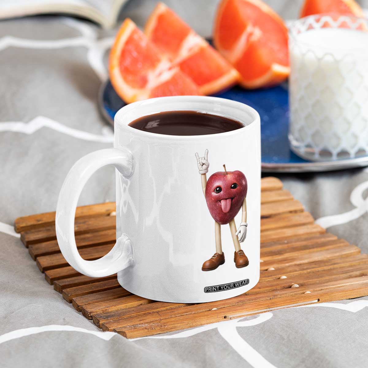 Funny Apple With Face Wapple Meme Coffee Mug TS12 Print Your Wear