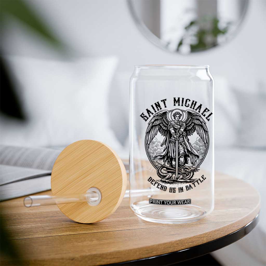 Saint Michael Heavenly Warrior Glass Can Defend Us In Battle TS12 Print Your Wear