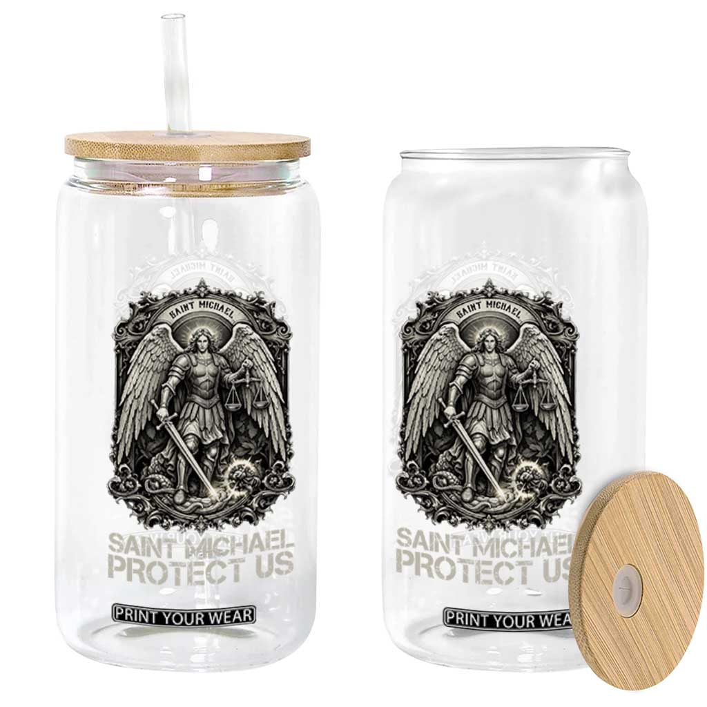 St Michael The Archangel Protect Us Glass Can Christian Faith Gift TS12 Print Your Wear