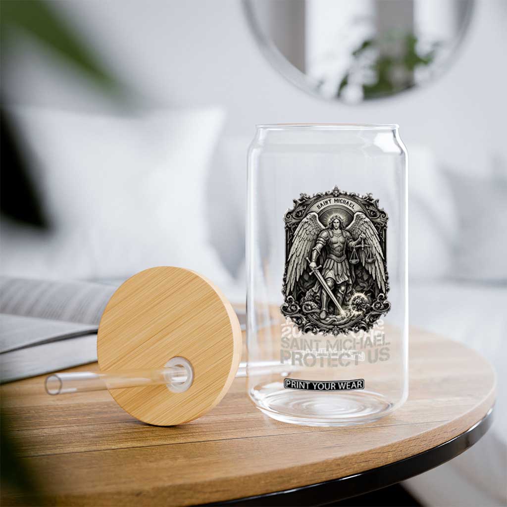 St Michael The Archangel Protect Us Glass Can Christian Faith Gift TS12 Print Your Wear