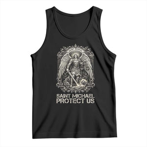 St Michael The Archangel Protect Us Tank Top Christian Faith Gift TS12 Black Print Your Wear