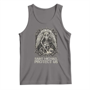St Michael The Archangel Protect Us Tank Top Christian Faith Gift TS12 Deep Heather Print Your Wear