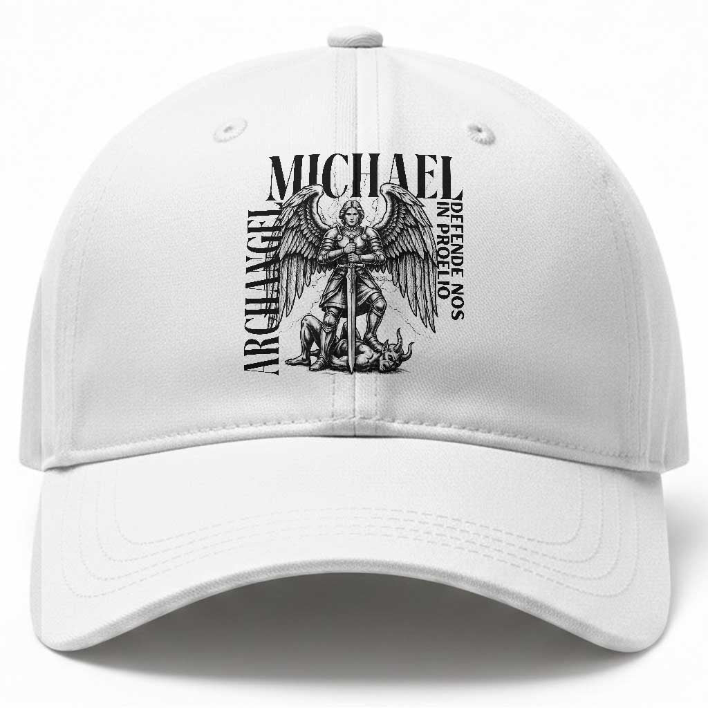 Saint Michael Archangel Defende Nos In Proelio Baseball Cap Christian Faith Gift TS12 Print Your Wear