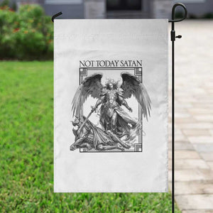 Funny Saint Michael Defeating Satan Garden Flag Not Today Satan TS12 Print Your Wear