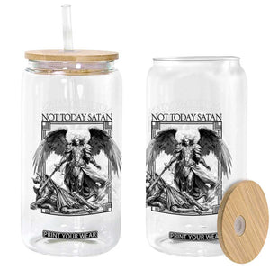 Funny Saint Michael Defeating Satan Glass Can Not Today Satan TS12 Print Your Wear