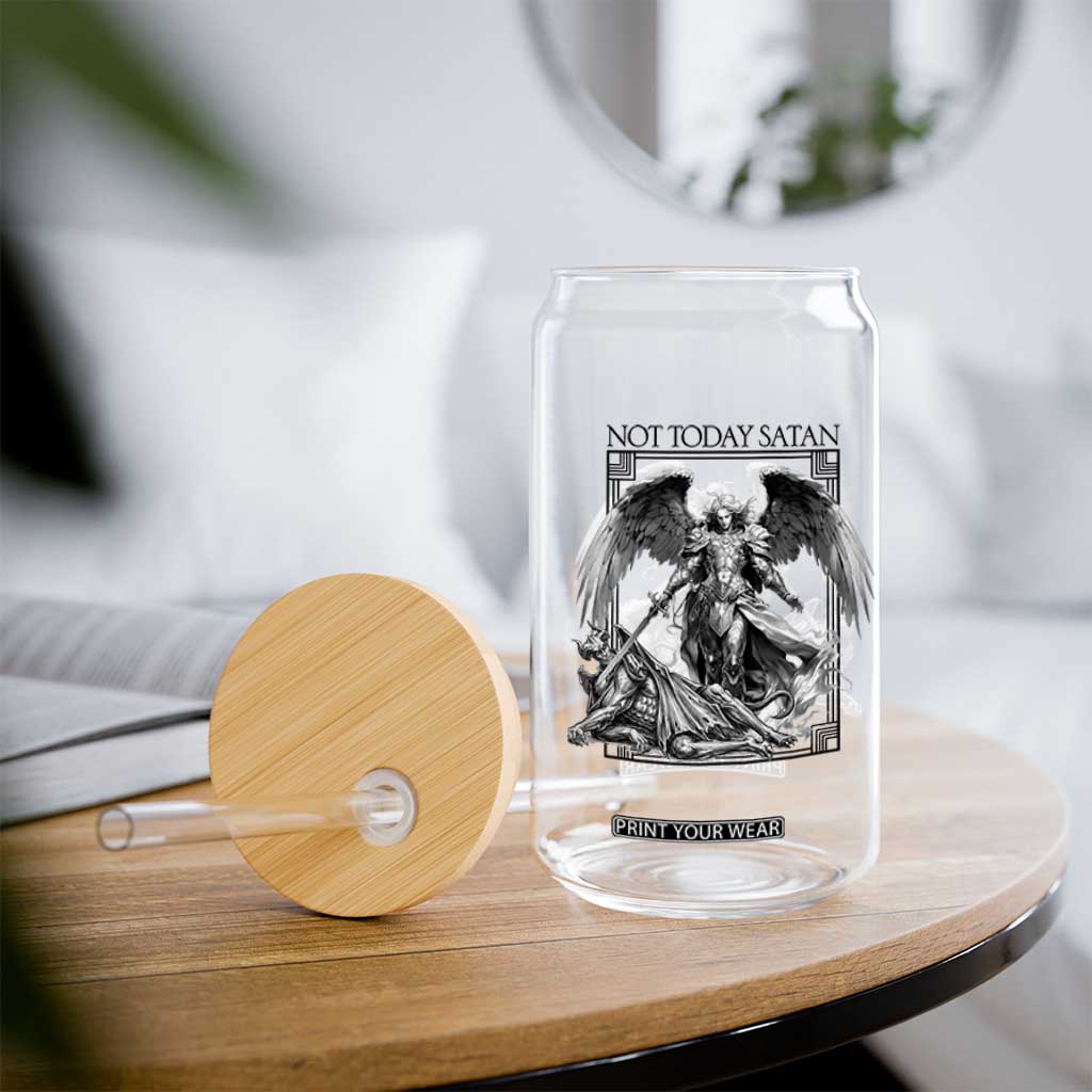 Funny Saint Michael Defeating Satan Glass Can Not Today Satan TS12 Print Your Wear