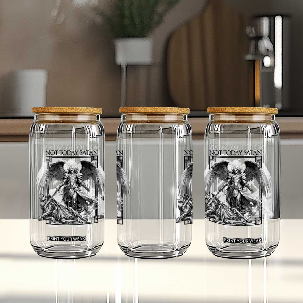 Funny Saint Michael Defeating Satan Glass Can Not Today Satan TS12 Print Your Wear