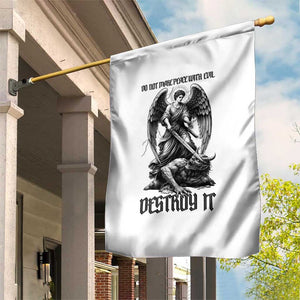 Do Not Make Peace With Evil Garden Flag Archangel Saint Michael TS12 Print Your Wear
